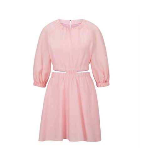 Robe Courte Manches À Volume Motif/style Découpé Femme Rose Hugo