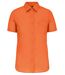 Chemise popeline manches courtes - Femme - K548 - orange