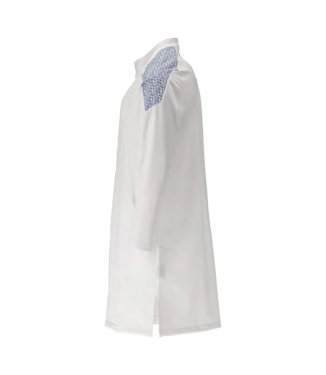 Mens Smock Food & Care Full Apron 5xl White Azure Blue Mascot-2