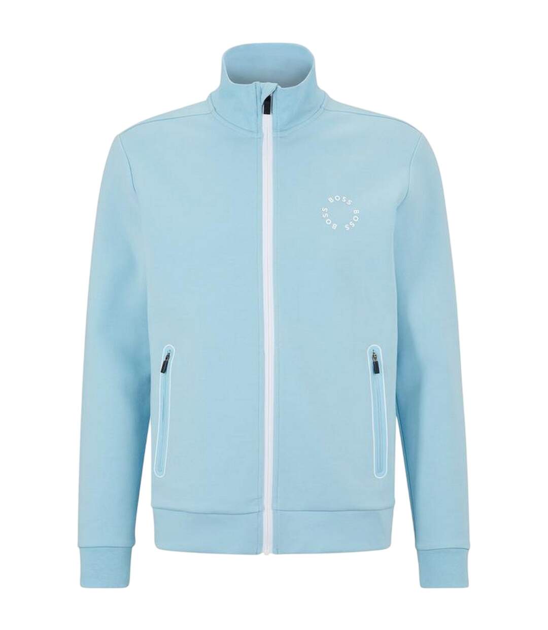Mens Skaz Logo Regular Sweatshirt Pastel Blue Boss-2