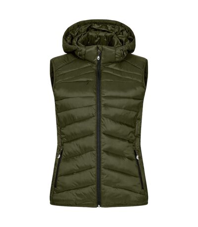 Womens/ladies Idaho Body Warmer Fog Green Clique