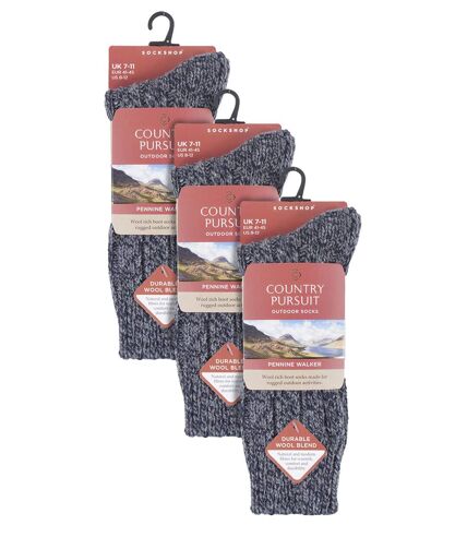 Country Pursuit - 3 Pair Mens Wool Boot Socks