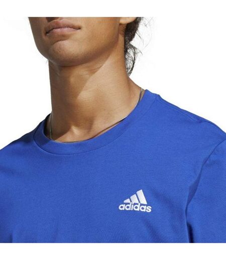 T-shirt Style Logo Brodé Essentials Homme Bleu Adidas