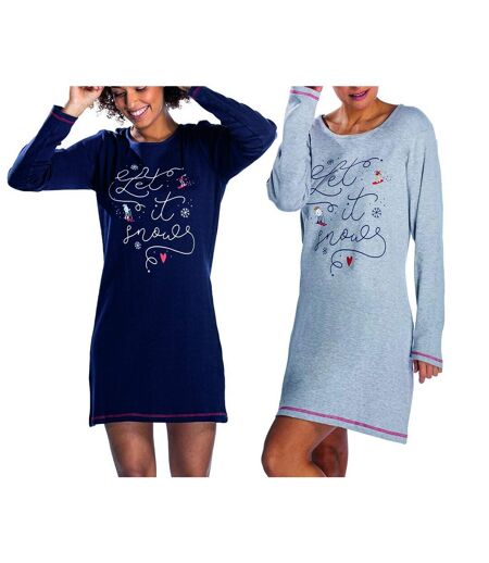 Pyjama COTON MELISSA BROWN ALPES LIQUETTE Pack de 2
