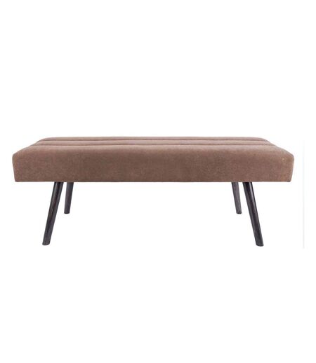 Banc design en velours et bois Explicit Chocolat