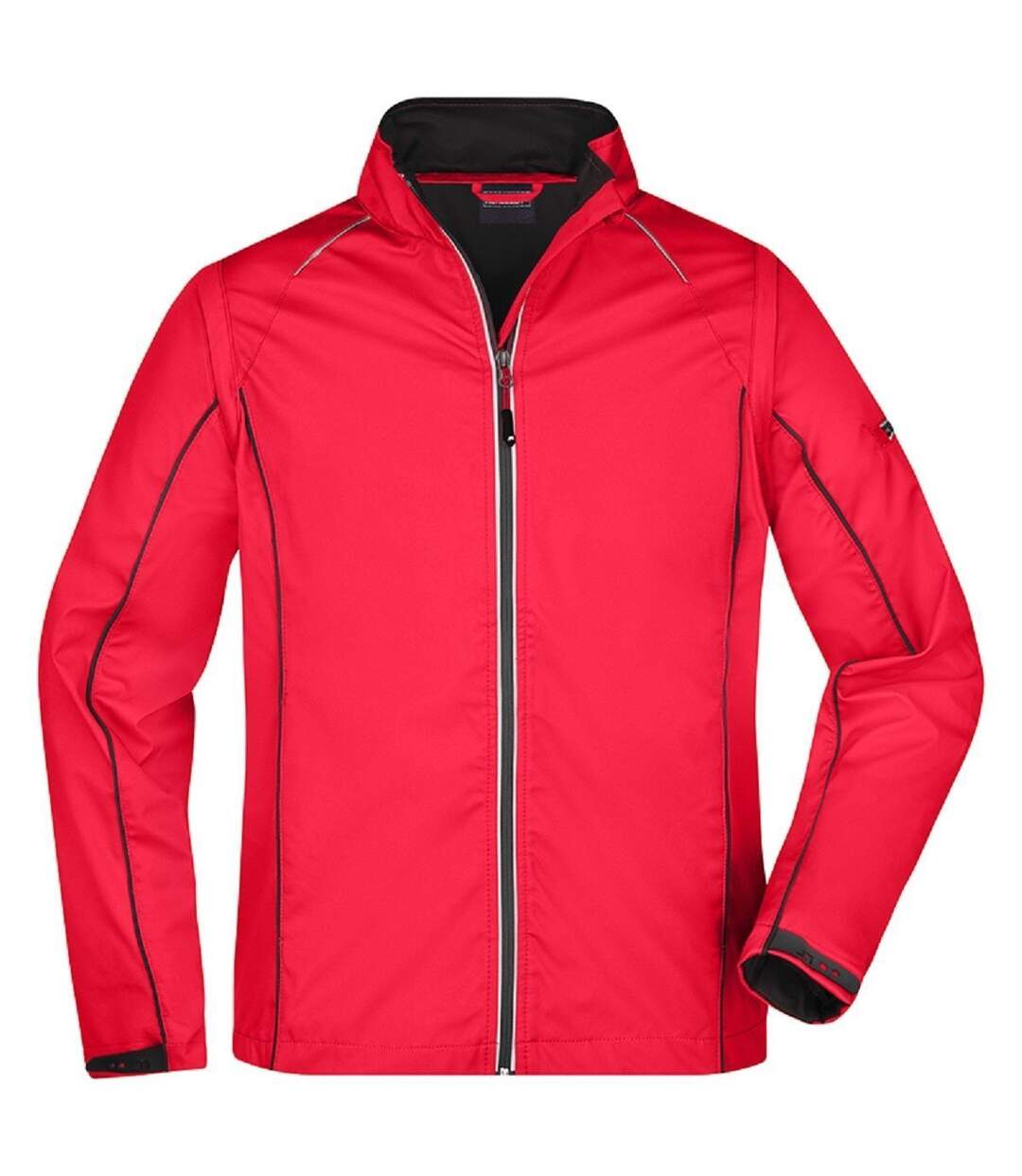 Veste softshell manches amovibles - homme - JN1122 - rouge et noir