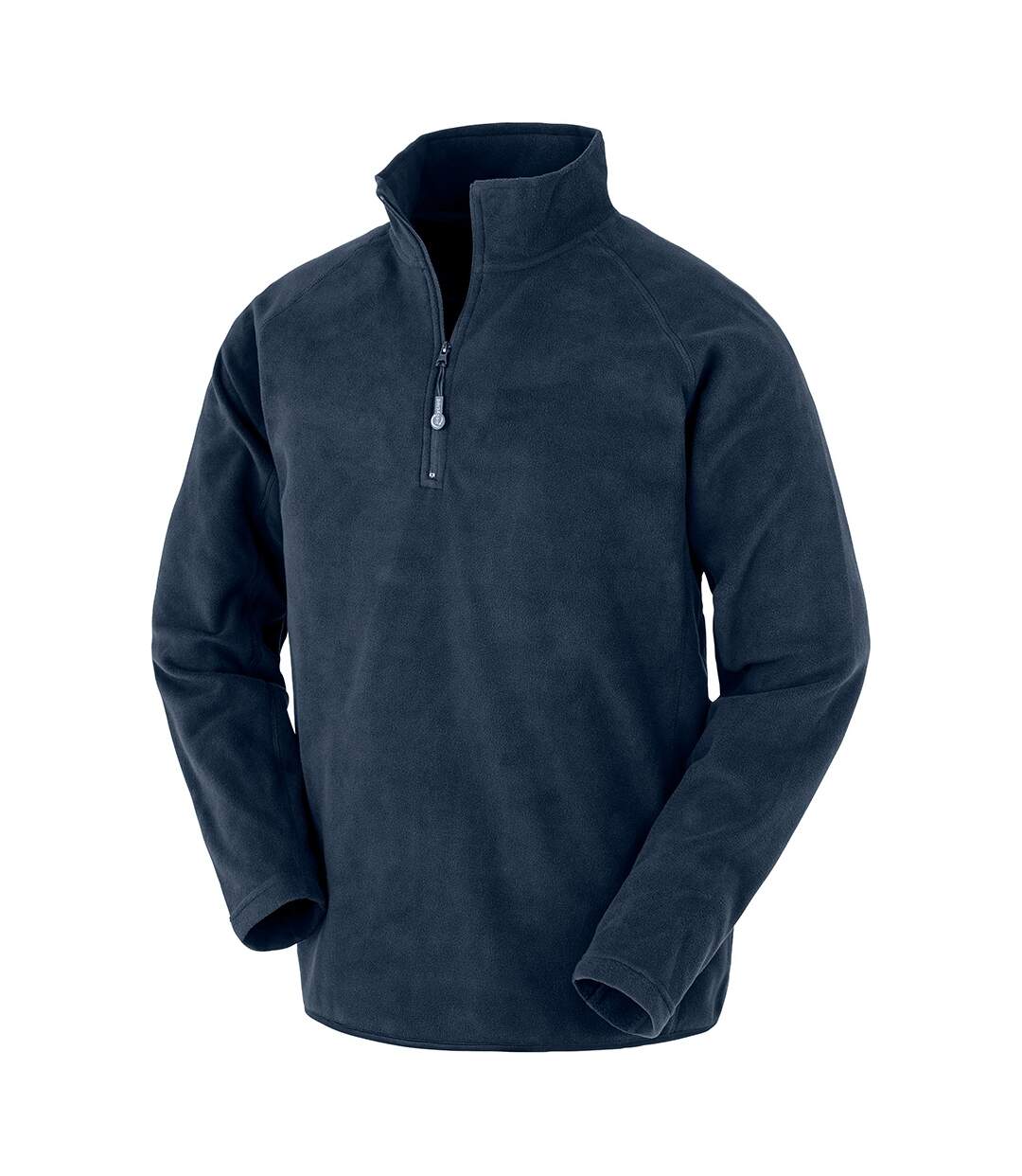 Mens micro zip neck fleece navy Result Genuine Recycled