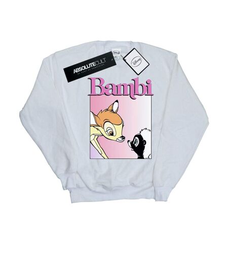 Disney - Sweat BAMBI NICE TO MEET YOU - Femme (Blanc) - UTBI13089