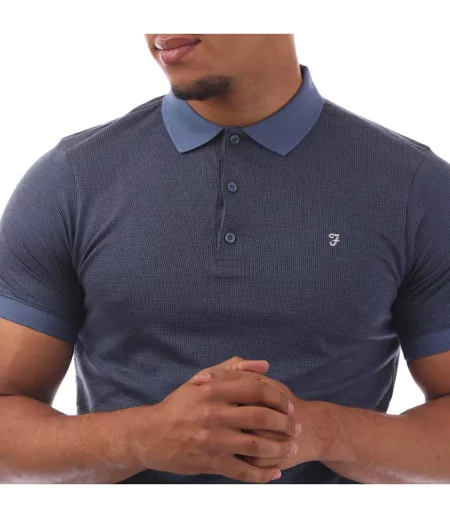 Polo Style Logo Brodé Stafford Homme Bleu Farah