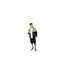 Mens Rubberised Logo Cargo Shorts Black Lambretta-1