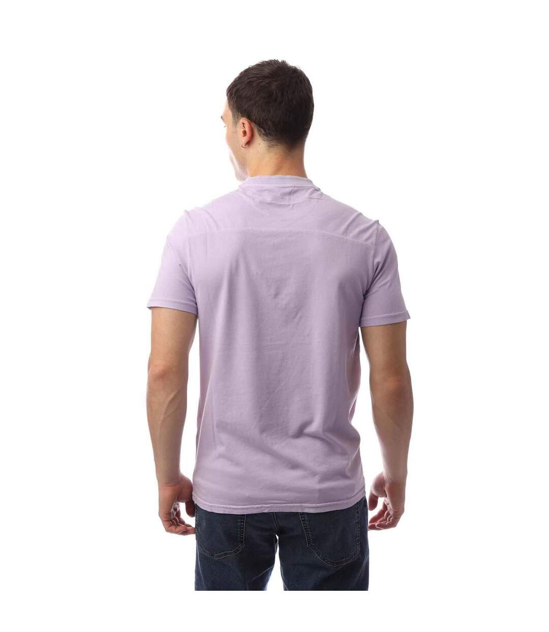 Mens Dye Wash T-shirt Purple Lyle & Scott-3