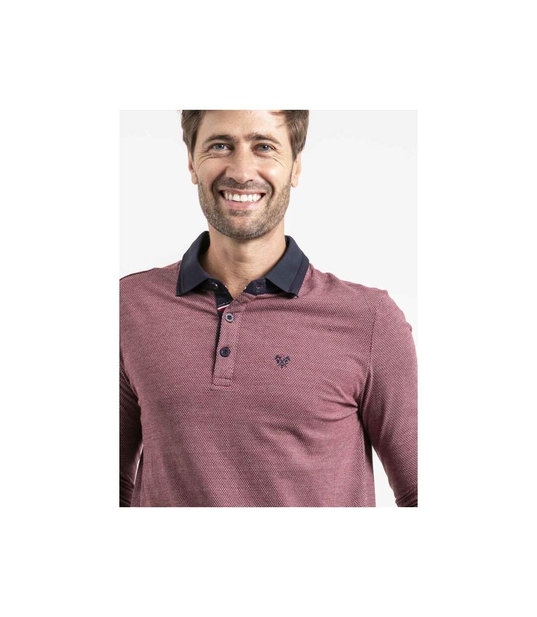 Polo manches longues pur coton POUMIX-4