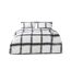 Mohair checked duvet cover set natural/black The Linen Yard