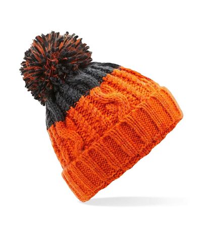 Bonnet apres adulte orange / gris foncé Beechfield