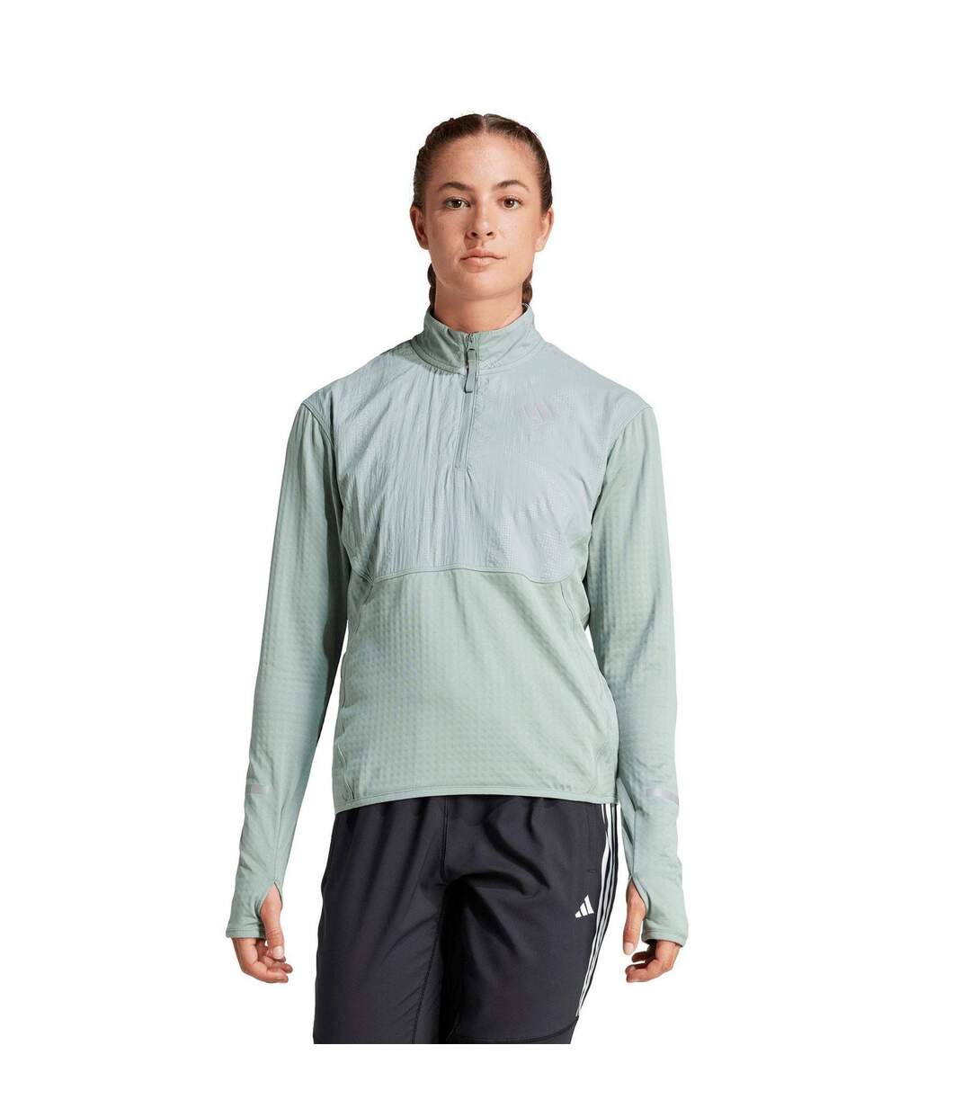 Haut De Survêtement Motif/style Haute Visibilité Femme Vert Argenté Adidas-1