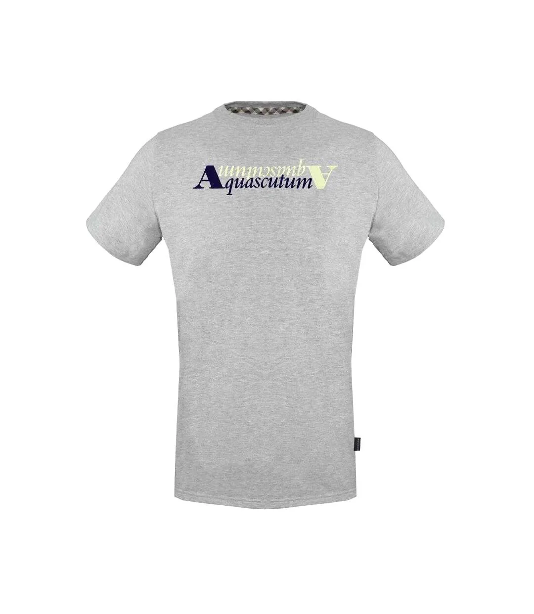 Mens Reflective Logo T-shirt Grey Aquascutum-1