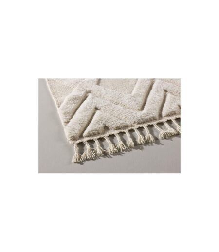 Tapis Déco en Laine Dahlia 200x300cm Blanc
