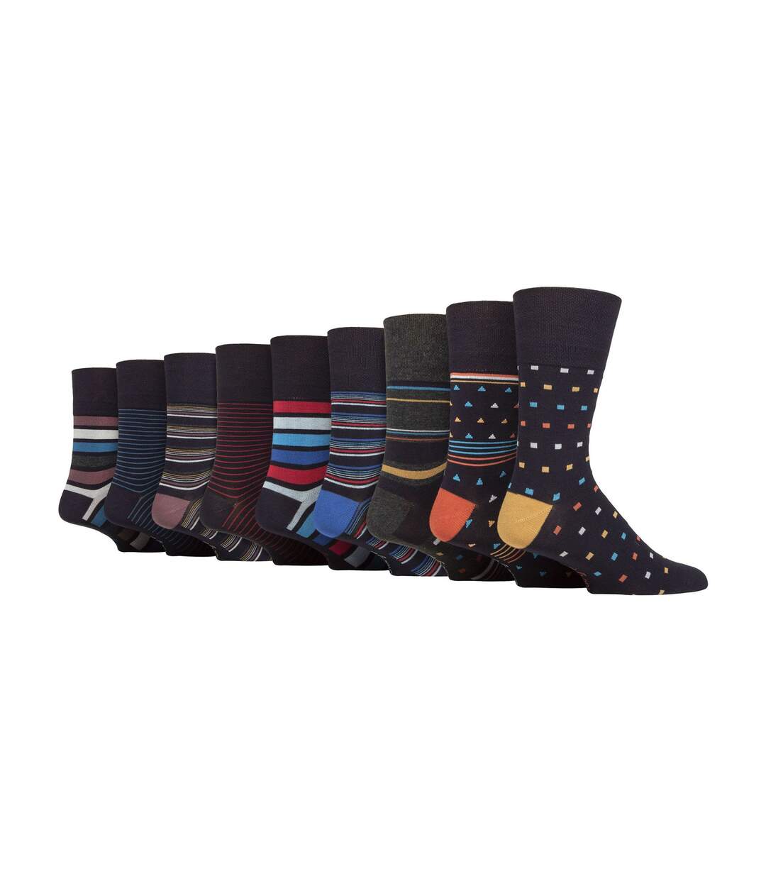 Gentle Grip - 9 Paires Homme Chaussettes Bambou Non Comprimantes-1