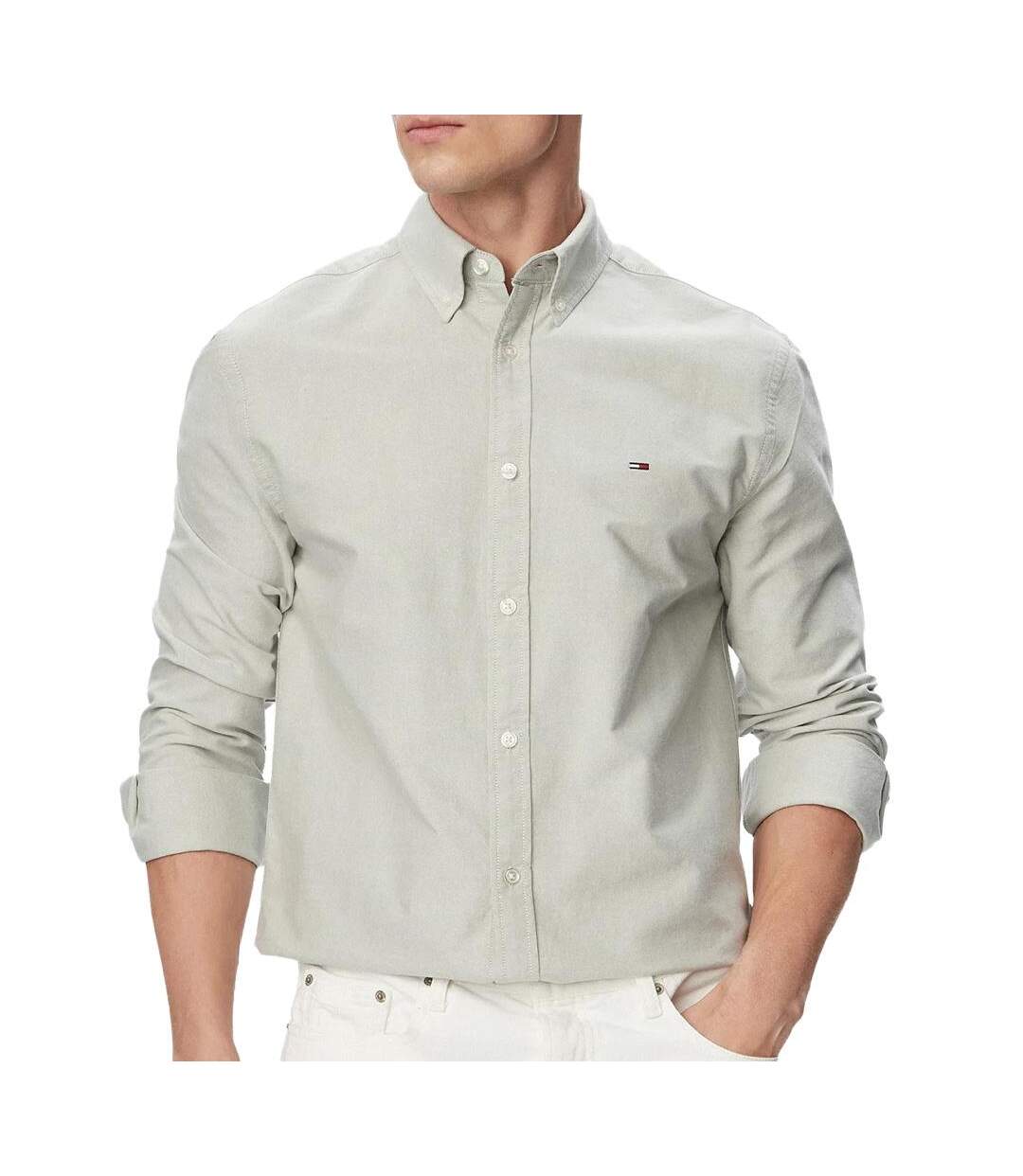 Chemise vert homme tommy hilfiger oxford98-1