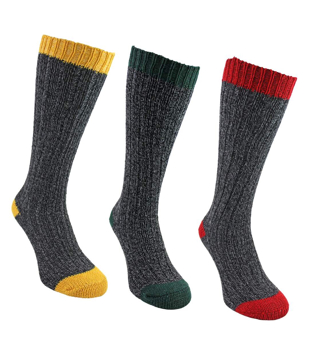 Sock Snob - 3 paires de chaussettes femme extra longues en laine douce et chaude-5