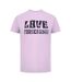 T-shirt Motif/style Logo Ondulé Femme Rose Love Moschino-1