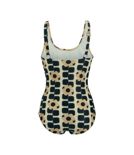 Womens/ladies Orla Kiely Giant Square Flower One Piece Swimsuit Monochrome Regatta