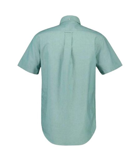 Mens Classic Oxford Short-sleeved Button-down Shirt Green Gant
