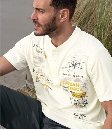 Lot de 3 Tee-Shirts Col Boutonné African Track 