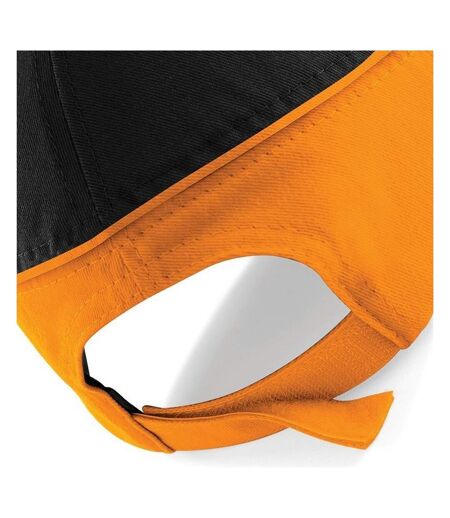 Lot de 2  casquettes de sport adulte noir/orange Beechfiel