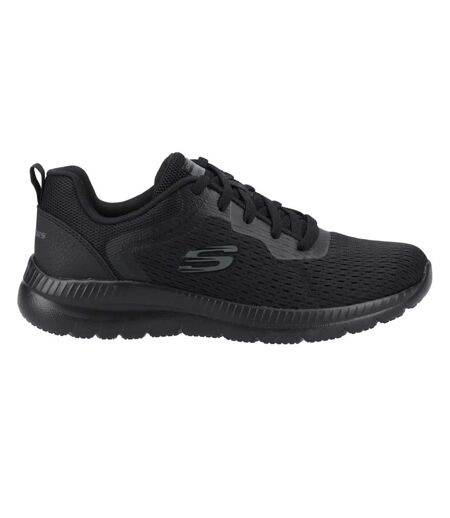 Womens/ladies bountiful quick path plain trainers black Skechers