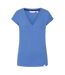 Womens/ladies V Neck T-shirt Sapphire Lazy Jacks-1