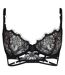 Womens/ladies Floral Bra Black Bluebella-2