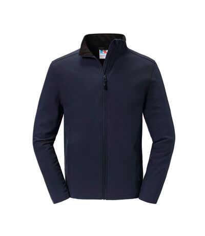 Mens essential soft shell jacket french navy Russell