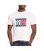 T-shirt ecru homme tommy hilfiger flag-1