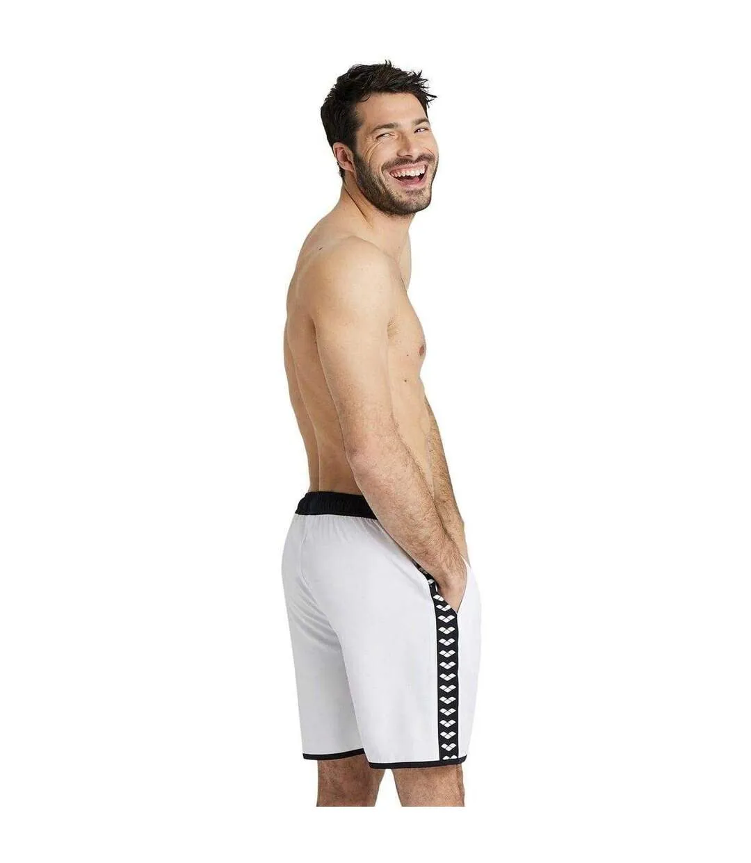 Unisex Adult Team Swim Shorts White Black Arena-3