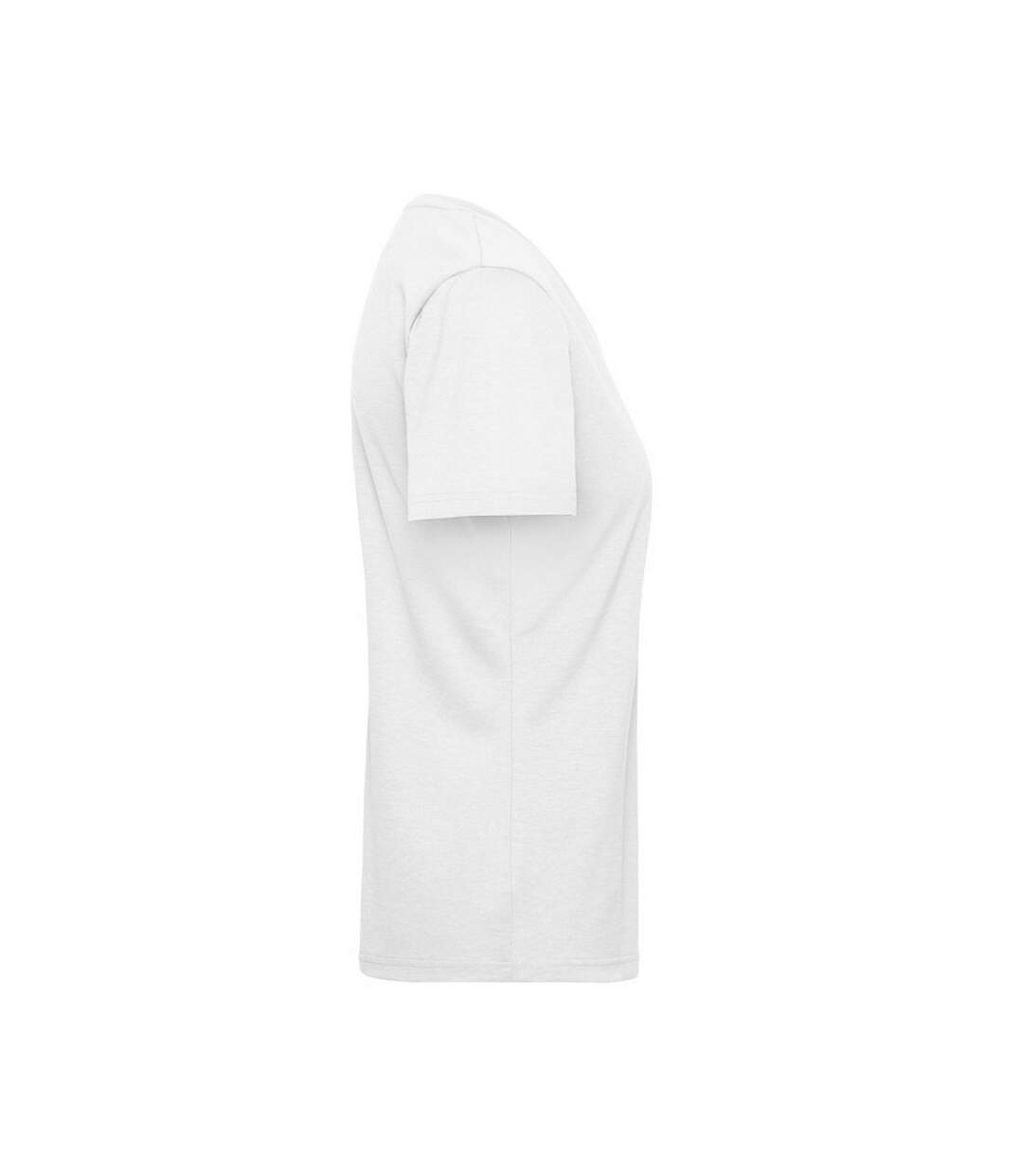 T-shirt Bio Workwear Femme Blanc James And Nicholson-3