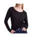 T-Shirt manches longues noir femme pieces billo - l-1