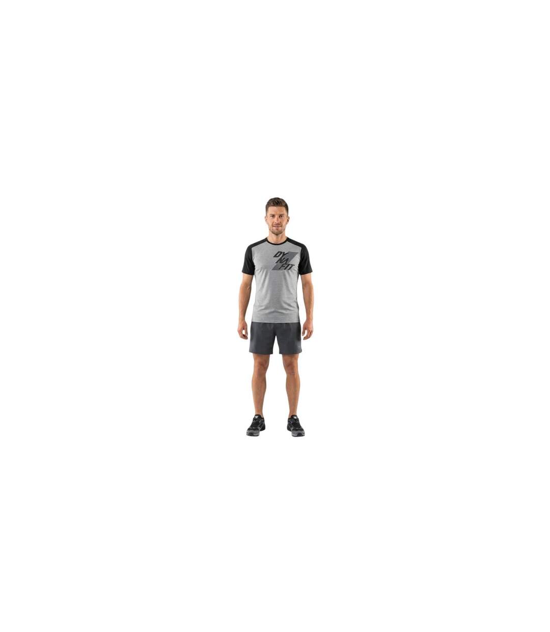 T-shirt Motif/style Imprimé Graphique Homme Gris Chiné Dynafit-1