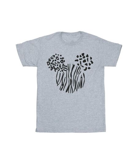 Disney Femme/Les femmes Mickey Mouse Animal Coton Boyfriend T-Shirt (Gris sportif) - UTBI38154