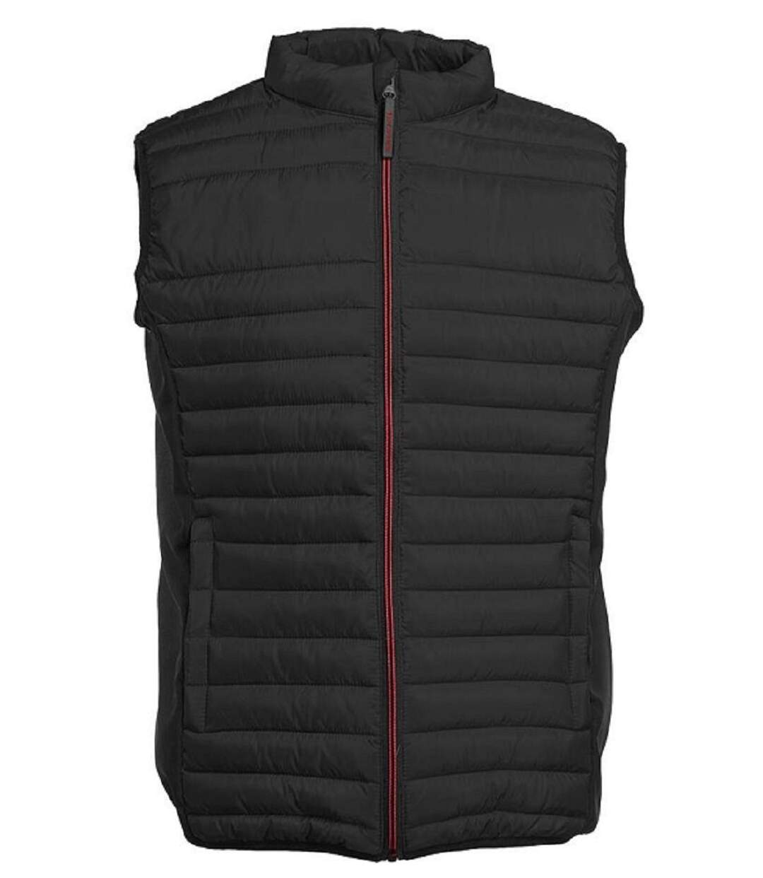 Bodywarmer bi-matière - Homme - Pen Duick - PK316 - noir et rouge-1