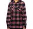 Chemise manches longues - Femme - BU5210 - rouge check et noir-1