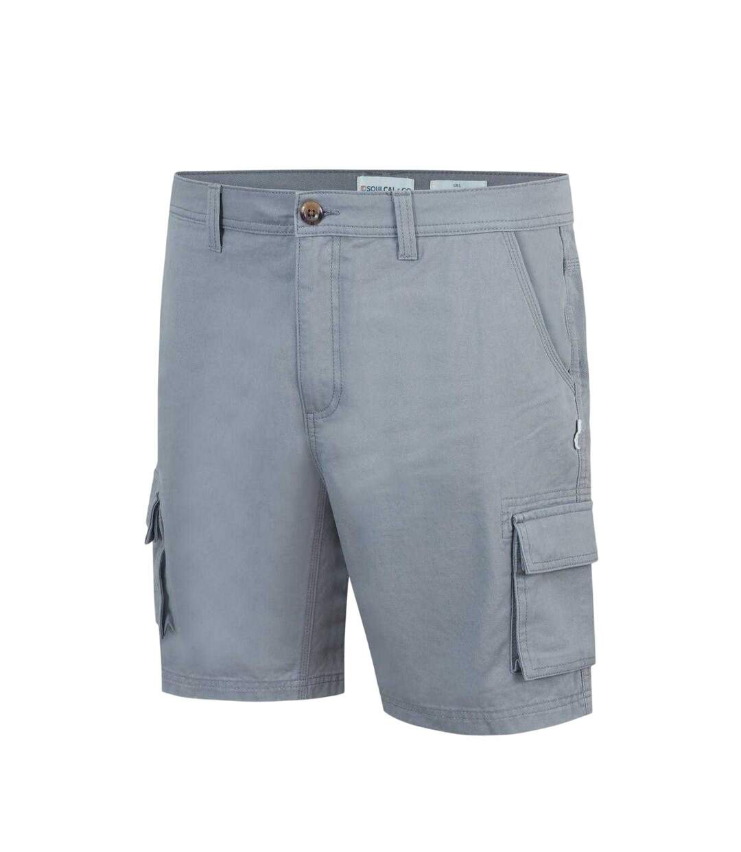 Short À Poches Motif/style Uni Homme Gris Clair SoulCal-3