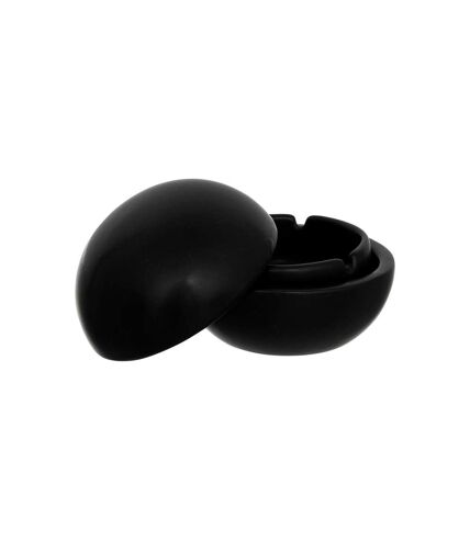 Cendrier Boule en Céramique Olme 10cm Noir
