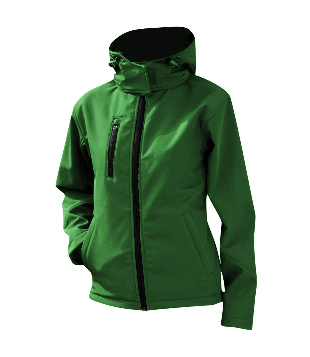 Core lite veste softshell à capuche femme vert vif/noir Result-1