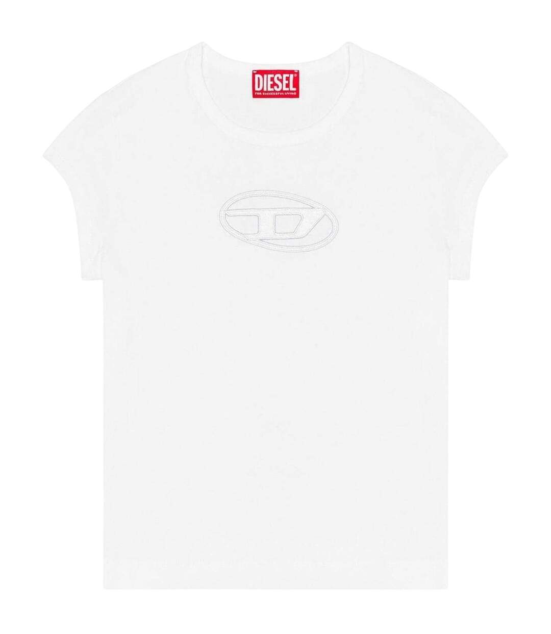 T-shirt Motif/style Logo Ovale T-angie Femme Blanc Diesel-2