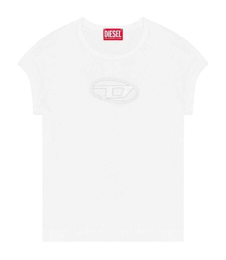 T-shirt Motif/style Logo Ovale T-angie Femme Blanc Diesel