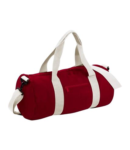 Bagbase Plain Varsity Barrel/Duffel Bag (5 Gallons) (Pack of 2) (Classic Red/Off White) (One Size)