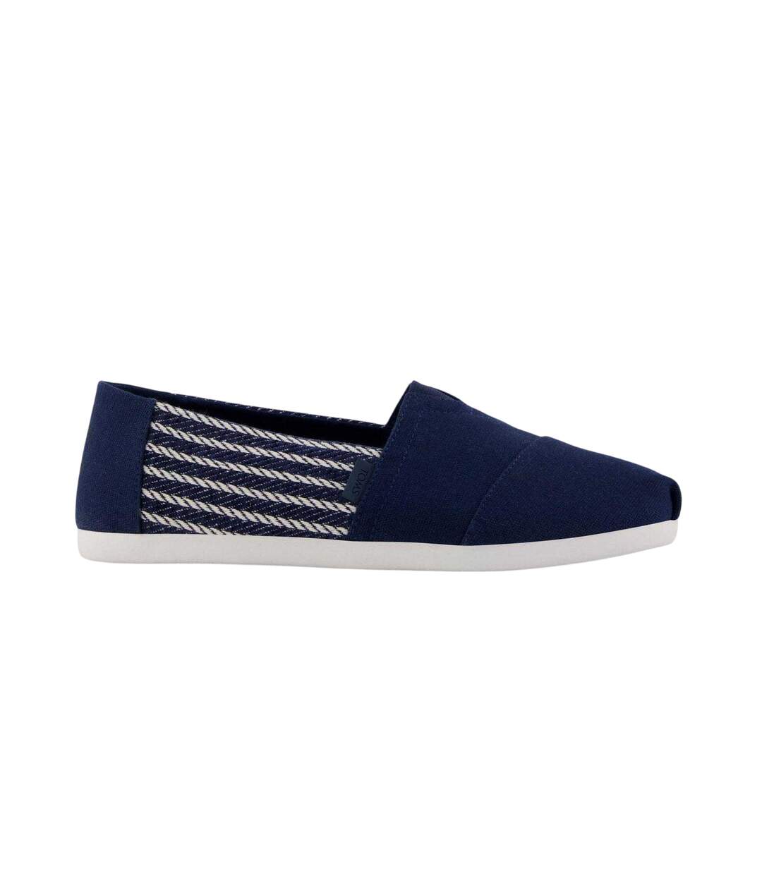 Mens Alpergata Stripe Canvas Espadrilles Navy Toms-1