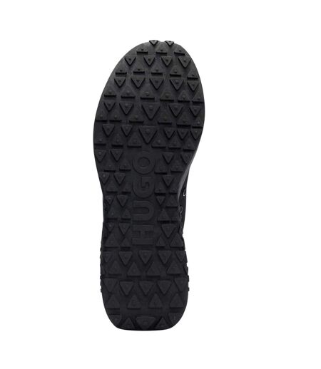 Mens Kane Runn Textile Lace Up Shoes Black Hugo