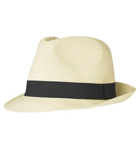 Men's Off-White Woven Straw Hat